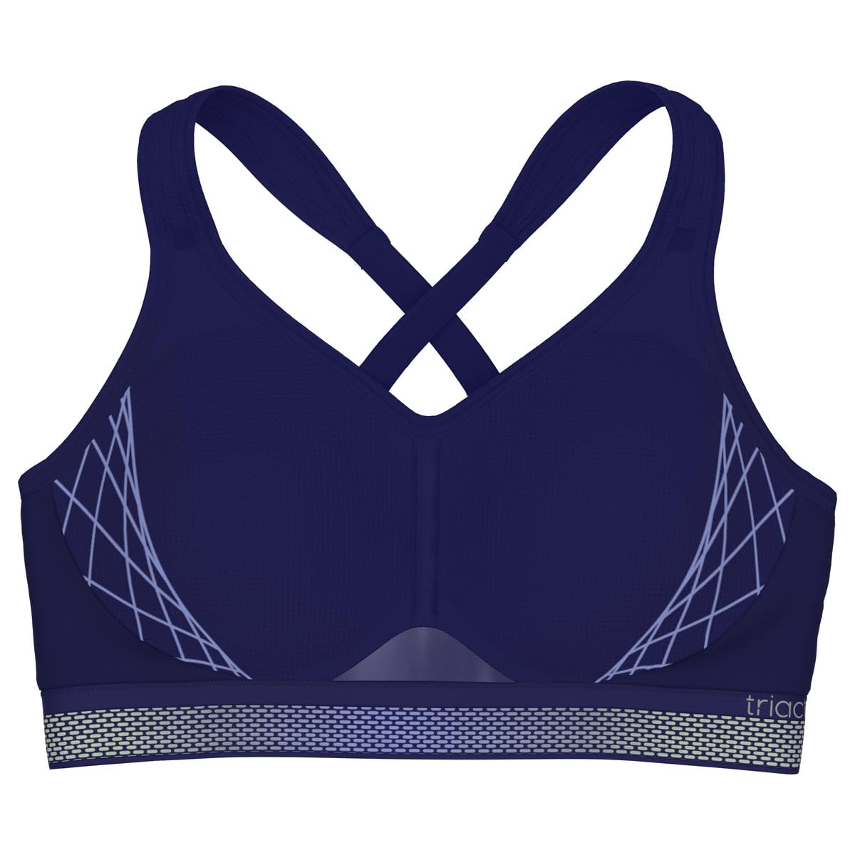 Triumph Triaction Cardio Flow P EX - Sujetador Deportivo para Mujer, sin Aros, Acolchado, Azul Oscuro, 90D