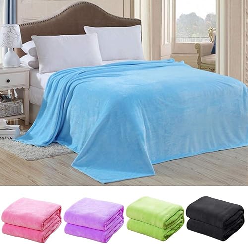 Manta cálida de color sólido suave para el hogar, sala de estar, colcha, alfombra, decoración de sofá, color negro