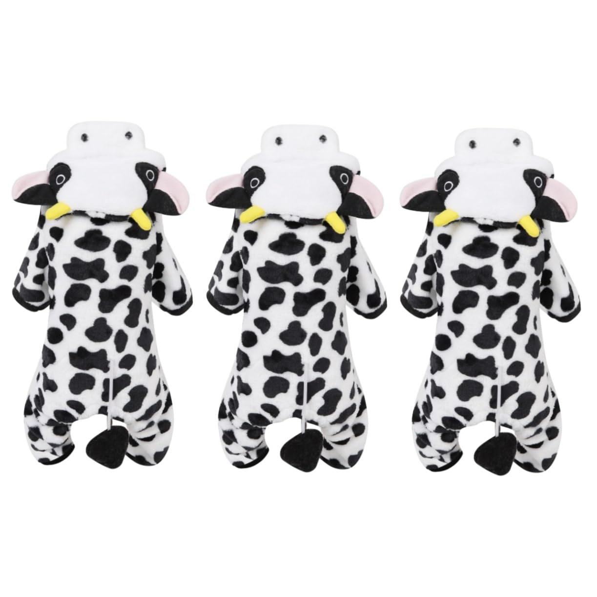 POPETPOP 3pezzi Costume Per Cani Di Halloween Giacca Pelliccia Calda Forma Di Mucca Per Cani Di Taglia Abbigliamento Per Animali Domestici Comodo e Divertente Per Feste e Occasioni Speciali