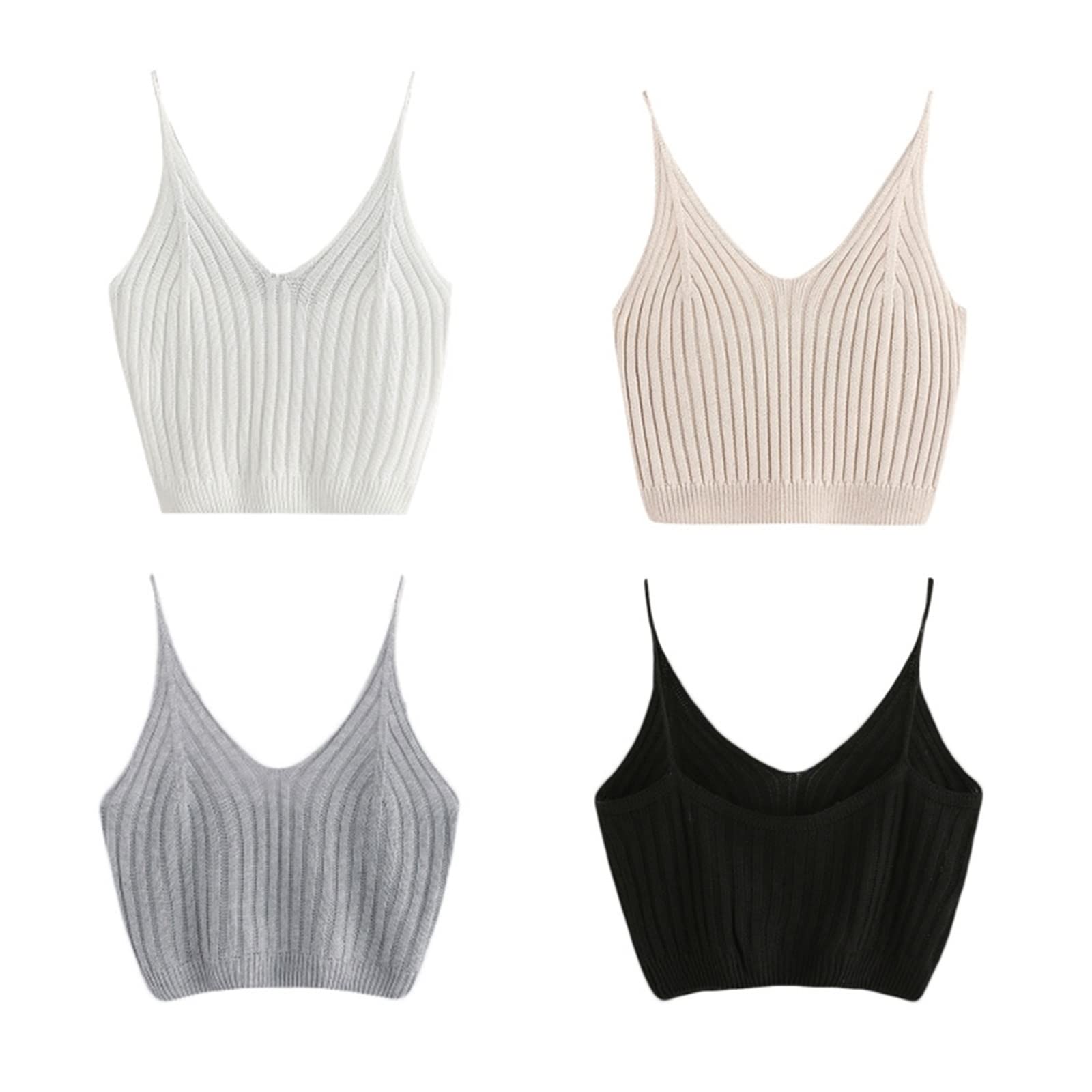 Damskie letnie podstawy Seksowne zasznurowane bez rękawów Crop topy Bawełniane miękkie podkoszulki Kostiumy kąpielowe (Color : A, Size : Medium)