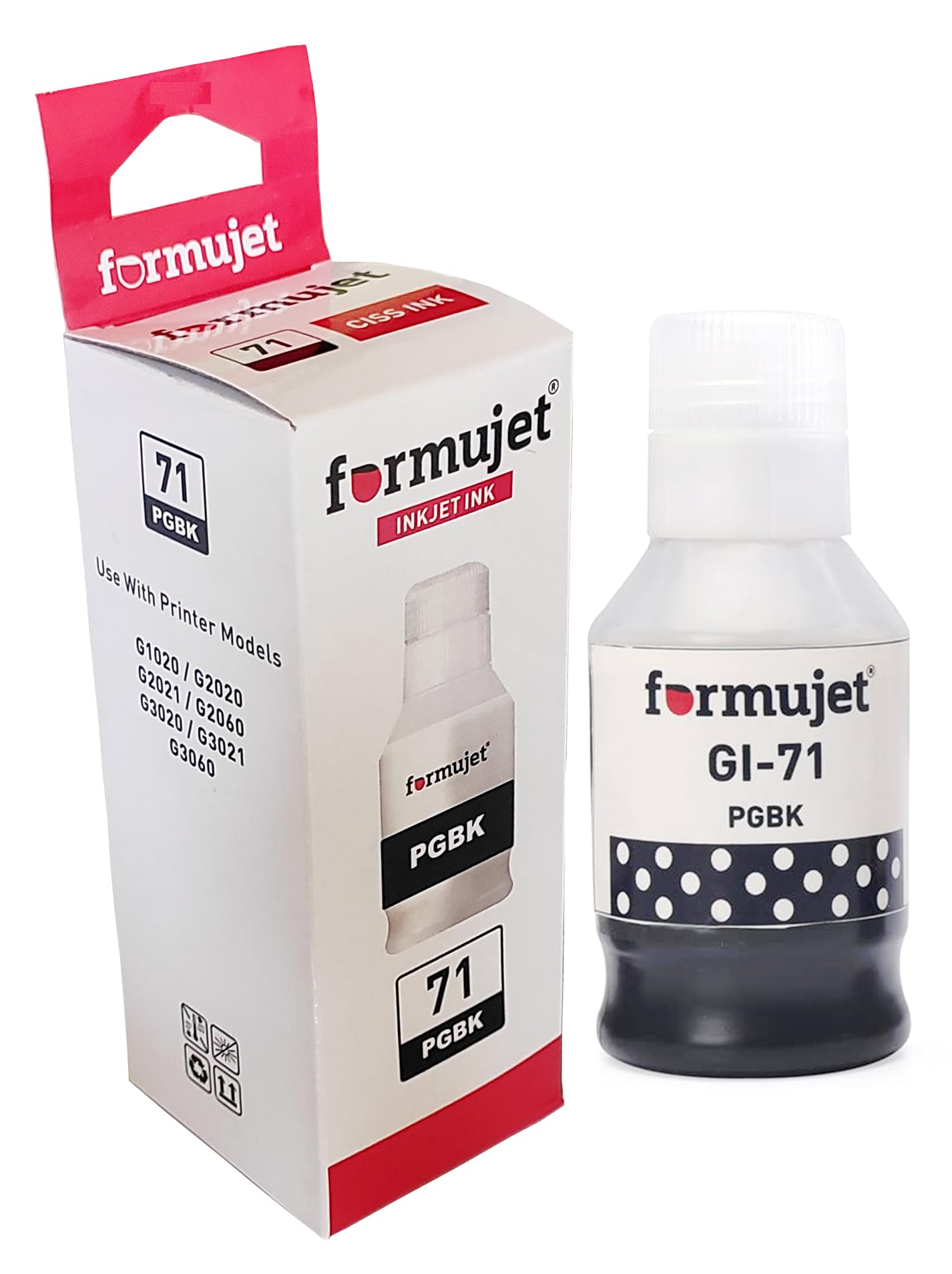 Formujet GI 71 Refill Ink ( PGBK - 135g ) Compatible for Canon Pixma ...