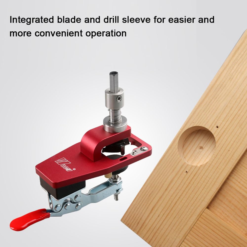 Irfora Utensile per trapano a cerniera da 35 mm, perforatore a cerniera, lavorazione del legno, guida per foratura, localizzatore con dispositivo, apertura a foro in metallo