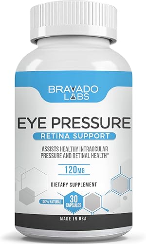 Bravado Labs Suplemento ocular, vitaminas de visión premium con extracto de arándano, vitaminas oculares para la presión ocular, apoyo de la retina