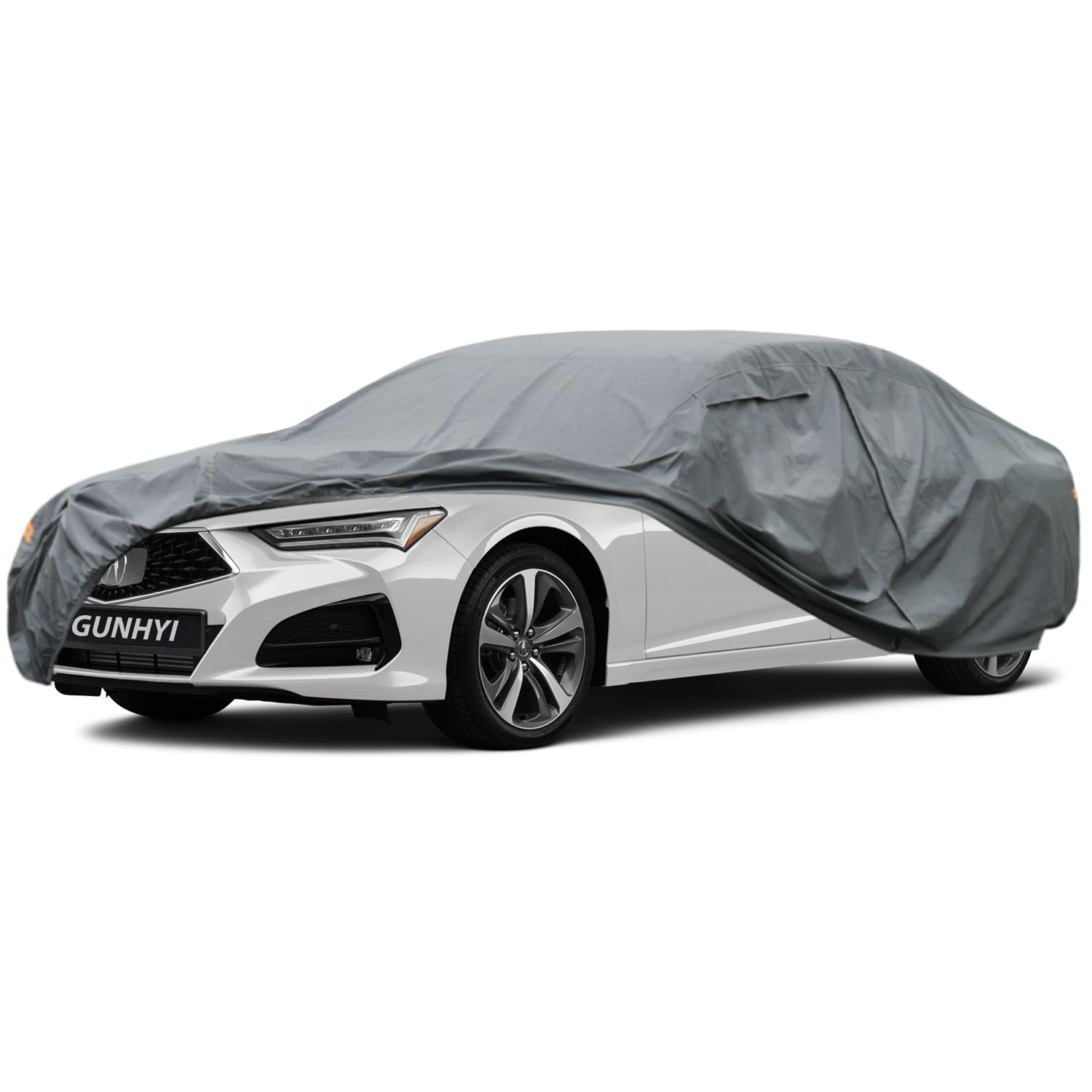 GUNHYI Premium Car Cover Custom Fit Acura CL, 16 Layers Heavy Duty Car Cover Waterproof All Weather with Zipper Door for Sun Rain Snow Dust Uv Protection