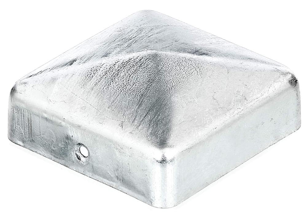 Alberts Steel 843038 Post Cap For Timber Posts | Flat Shape | Hot-Dip Galvanised | 70 X 70 Mm | Set Of 10