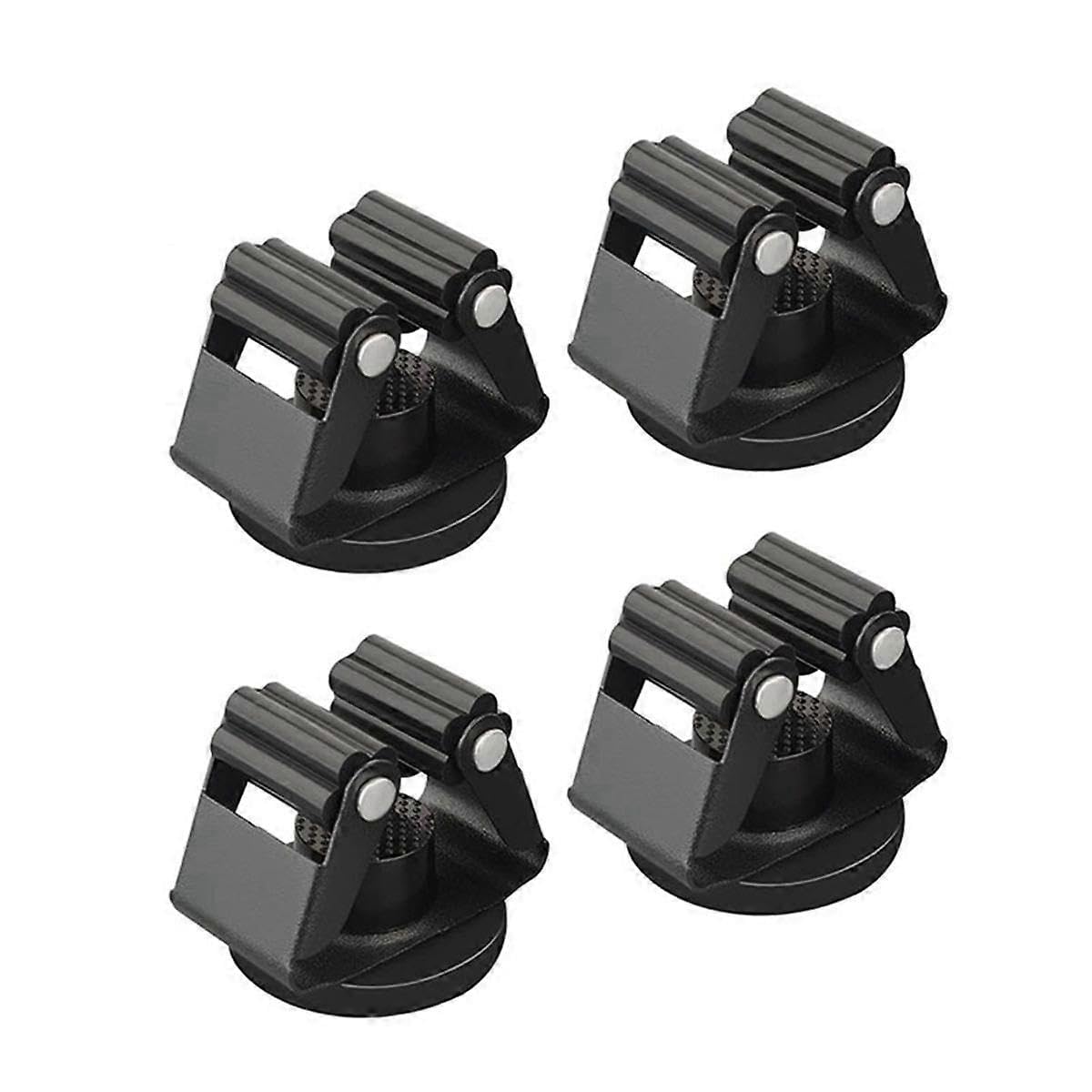 JOYHAPPST 4pcs Magnetic Mop Broom Holder Strong Broom Mop Holder Wall Mounted Suitable for Garage Kitchen Laundry Workshop
