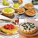Meichu Mini Tart Pans Removable Bottom Pie Pans Mini Quiche Pans for Baking Tartlet Tart Mold 4 inch Round Black Set of 6