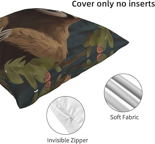 Miniatura 5 de Fundas de almohada con estampado de perezoso, fundas de cojín suaves para sofá, fundas de cojín duraderas, fundas de almohada cuadradas para