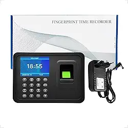 Relógio De Ponto Biométrico Impressão Digital Reconhecimento Rápido Suporta 1000 Impressões Digitais