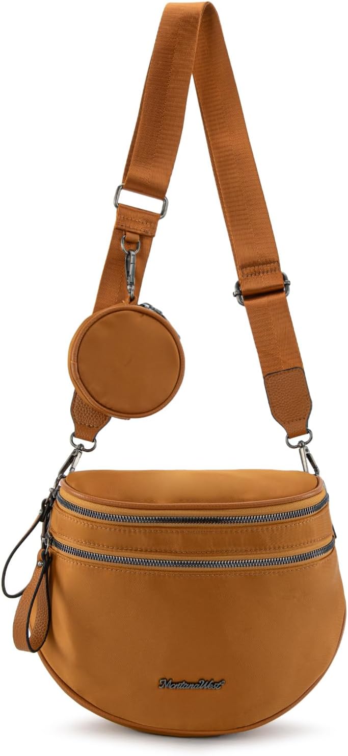 Montana West Bum Bag Nylon Crossbody Bags Mom Purse with with Coin Purse