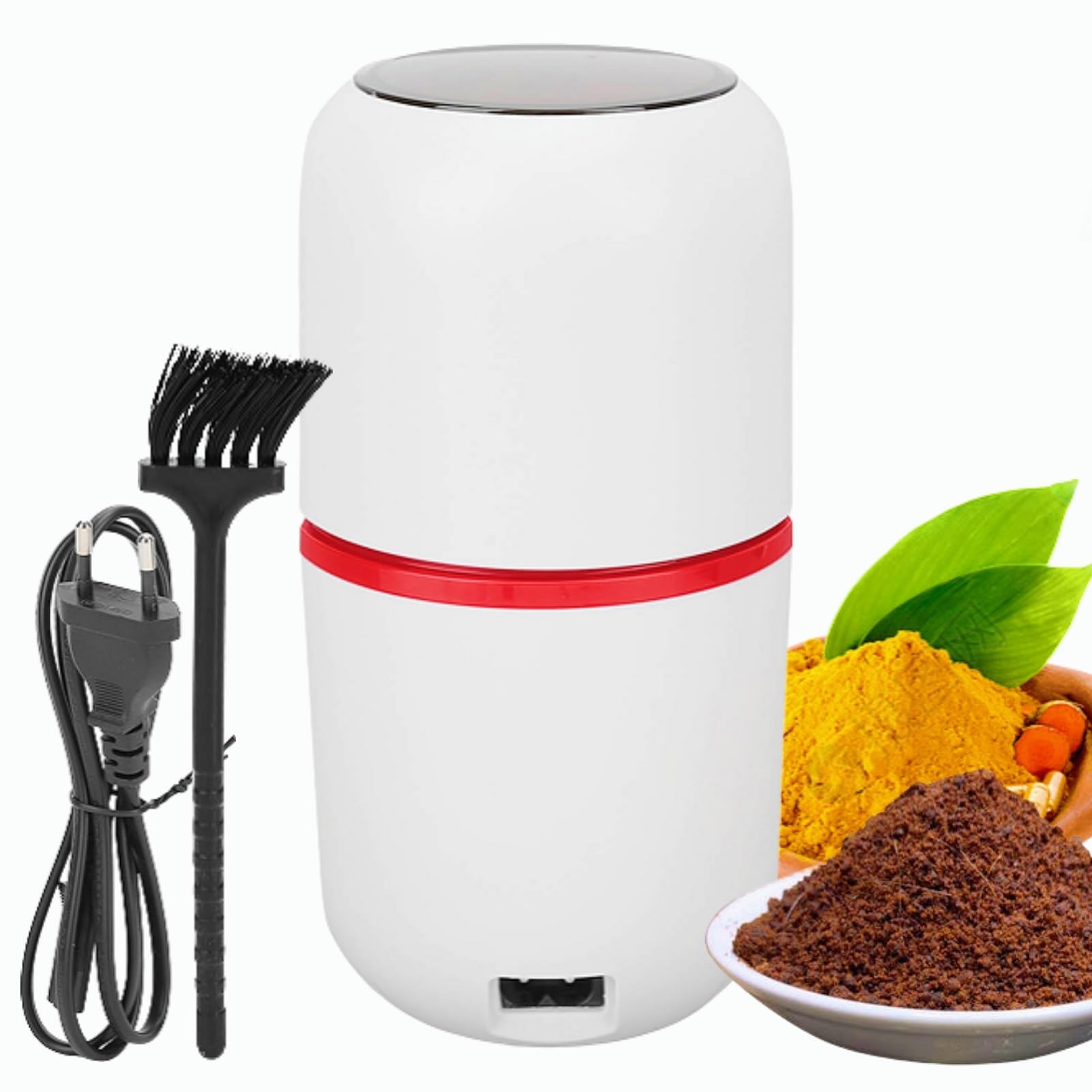 Broyeur électrique, Pulvérisateur De Pilules électrique, Petite Poudre Fine En Acier Inoxydable, Pulvérisateur électronique à Usage Domestique Blanc(UE)