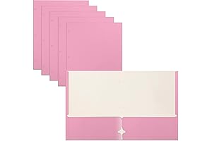 Pink Folders for Office: Organize Documents with Better Office Products' Two Pocket Portfolio Folders