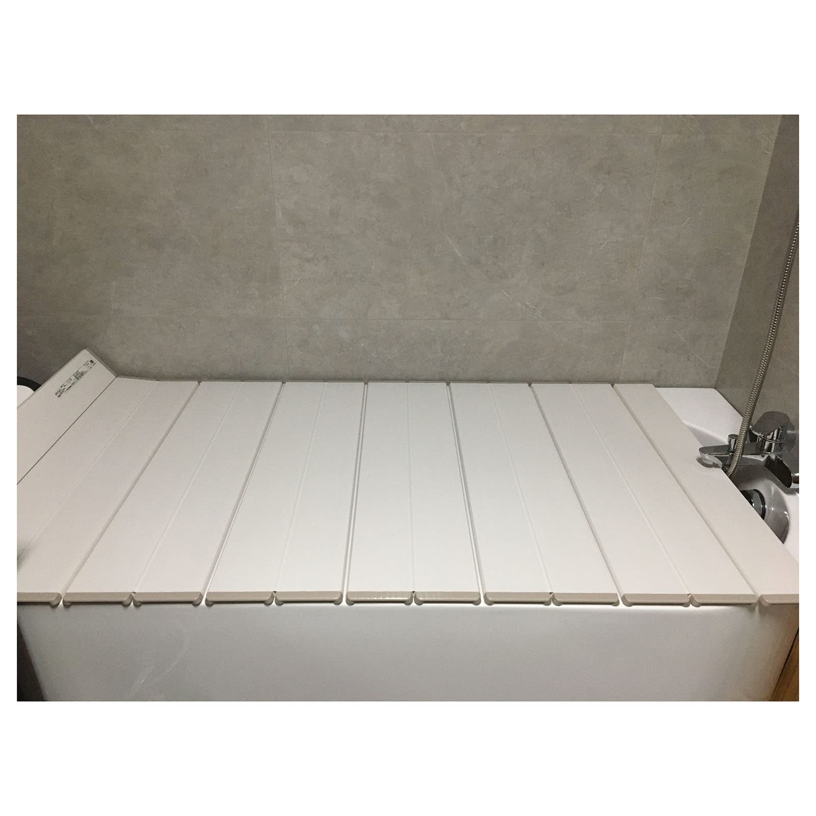 Cubierta de bañera plegable Rodami de polipropileno de 1 cm y tapa aislante con obturador