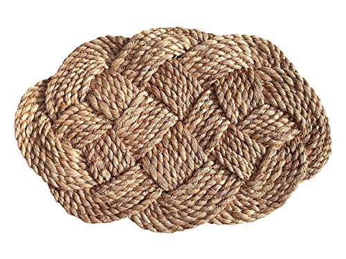 Green Breeze Imports Small Oval Abaca Weave Doormat #TOP3