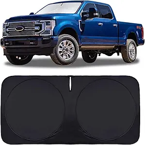Sunshade for Ford F250 Windshield Sun Shade for Ford Super Duty F350 F450 F550 2008-2015 2016 F-450 F-550 2Door 4Door Pickup Truck Accessories Front Window Shield Windshield Cover Reflector Sun Visor