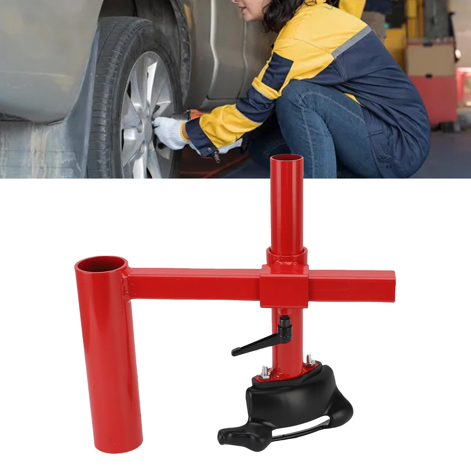 Smontagomme Manuale Kit Adattatore Testa d'Anatra con Testa d'Anatra Strumento smontagomme in Acciaio al Carbonio per la Riparazione Smontagomme Testa d'Anatra