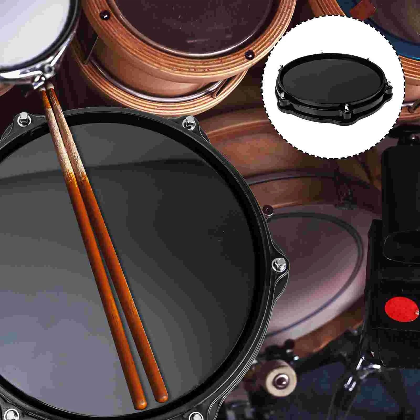 Silenciador De Batería Alfombrilla de práctica de tambor Dumb, almohadilla de sonido de marcha sintonizable de goma silenciosa for piezas de instrumentos de percusión, accesorios de Kit de batería Par