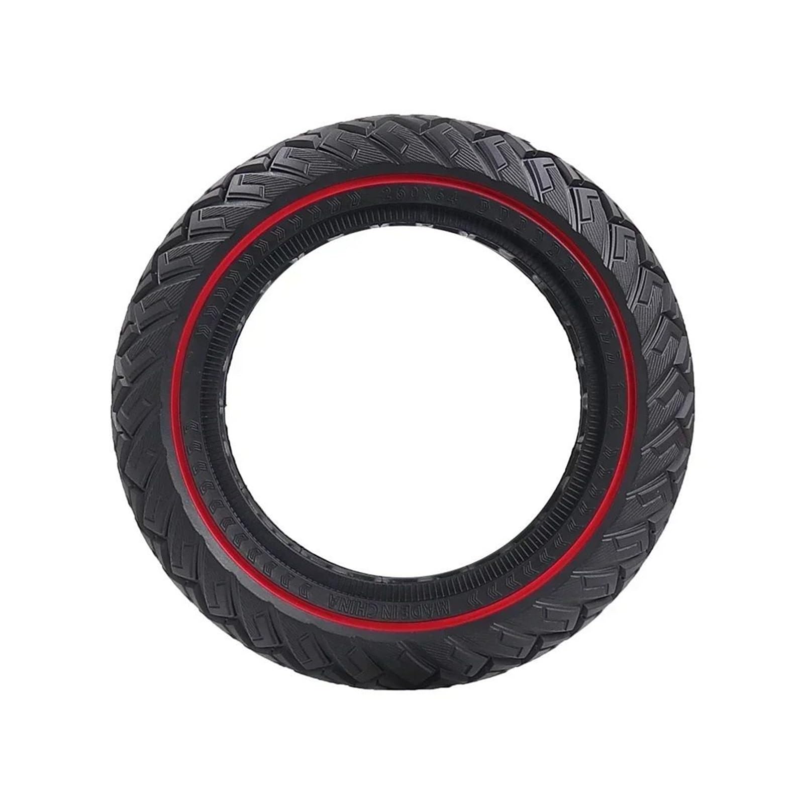 Neumático sólido for patinete eléctrico, compatible con Xiaomi, Mi4 Ultra, NAVEE, S65C, sin cámara, 10 pulgadas, 250 x 64, todoterreno rueda de scooter de goma maciza(Black)