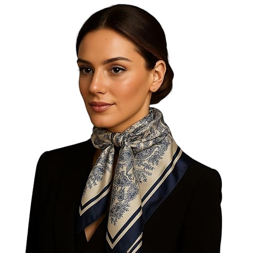 Lenço Xale Echarpe Feminino De Cetim Seda 90x90cm Estampado