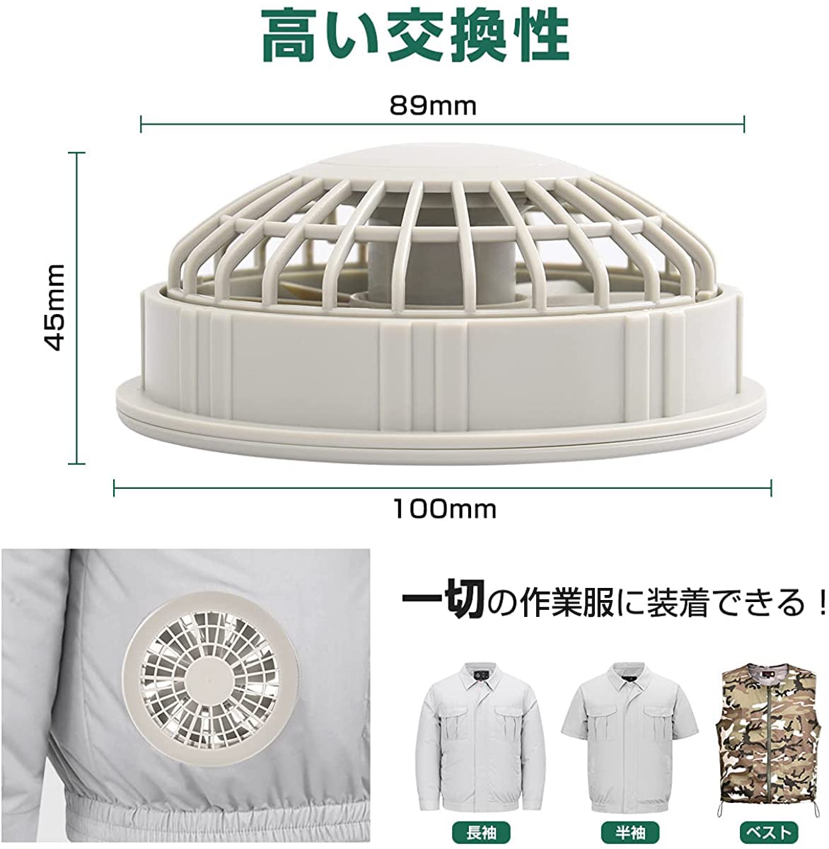 Amazon.co.jp: 作業服専用 ファンバッテリーセット 作業服ファン 空調