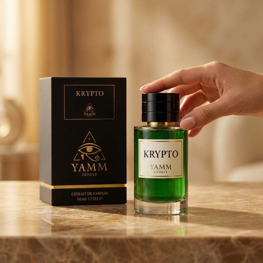 Krypto | Extrait de Parfum 50 ml | Parfum Mixte Homme & Femme | Notes Amande & Jasmin | Luxe & Longue Tenue