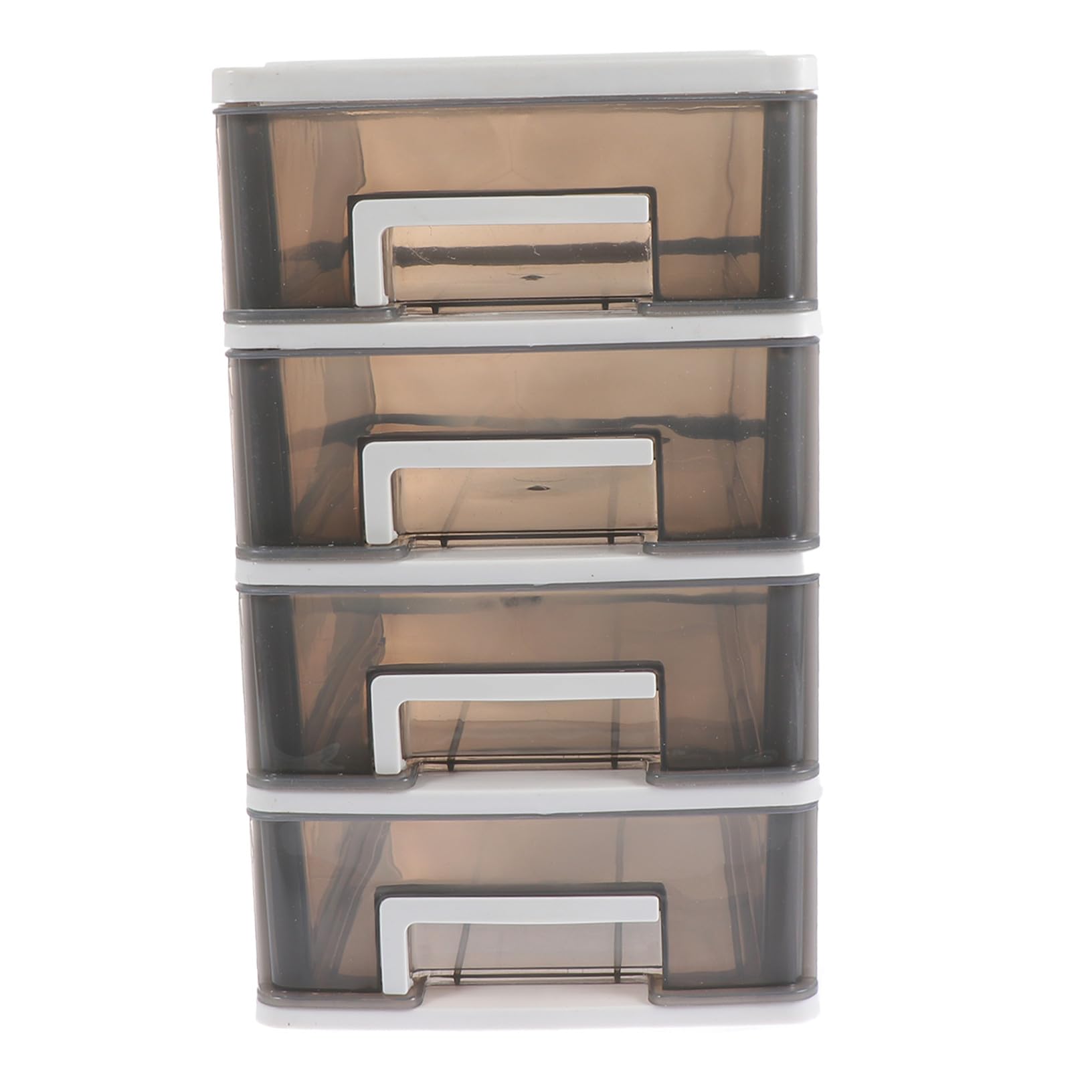 HOMSFOU Scatola Portaoggetti Multi- Trasparente in Plastica Cassettiera Impilabile da Scrivania per Cosmetici e Accessori Organizer Pratico e Capiente per Casa e Ufficio