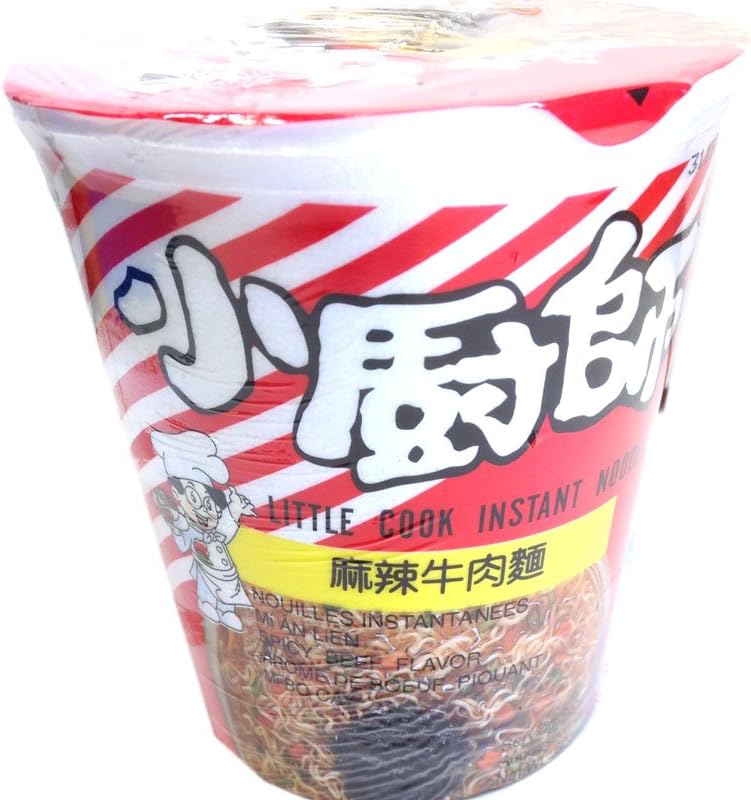Nouilles Instantanees Arome De Boeuf Piouant (Little Cook Instant Noodles Spicy Beef Flavor) - 2.2oz (Pack of 6)