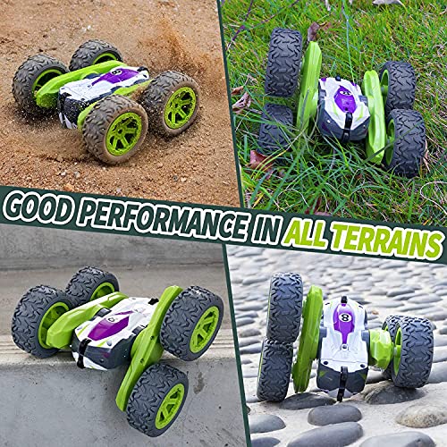 Image of GRAPHENE Remote Control Car 2.4GHZ Rechargeable Mini RC Crawler Stunt Car Toys for Boys Double Sided 360Rotation Kids Gifts Year Old Boys Girls Gadgets for Boy,multicolor