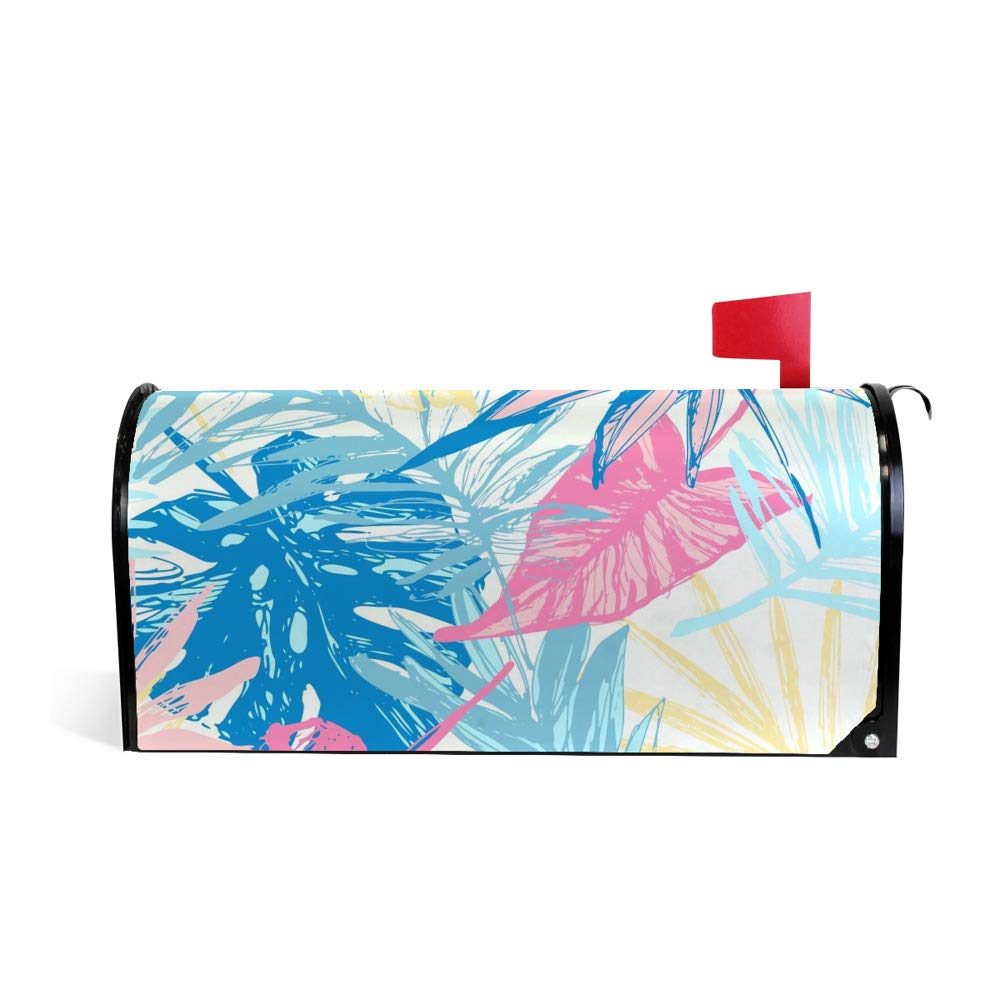 Couverture de boîte aux lettres magnétique tropicale en PVC pour décorer votre jardin en été
