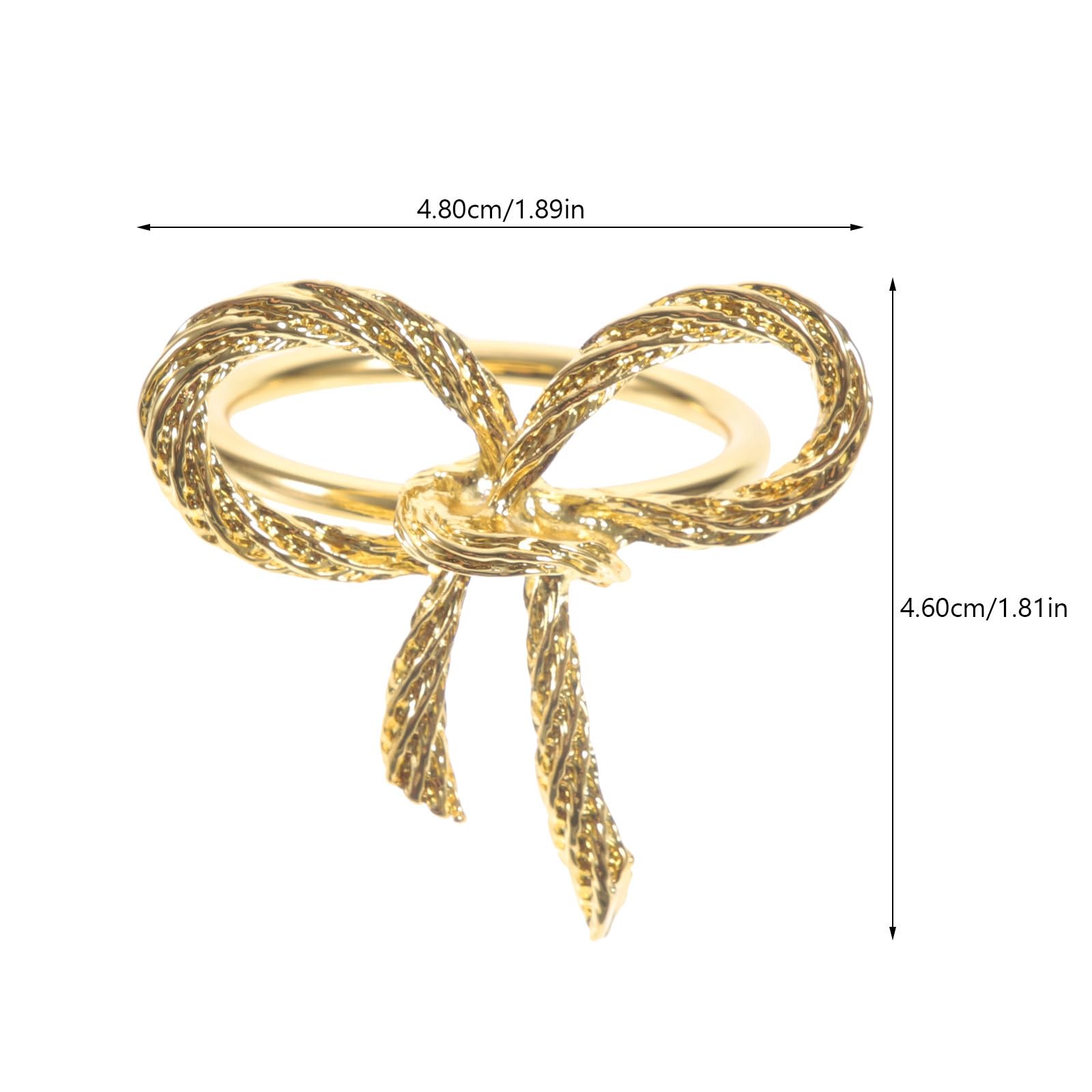 TOYANDONA 30 Pezzi Anelli Portatovaglioli Fiocco Oro, Ferro Abs per Pasti