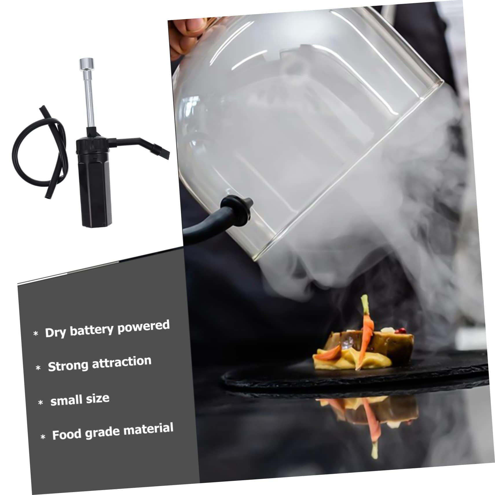 Abaodam 1pezzi Affumicatore Portatile Con Prolunga Infusore Per Riutilizzabile Per Alimenti Adatto Per Barbecue Picnic Affumicatura Prosciutto Formaggio Bistecche e Salmone