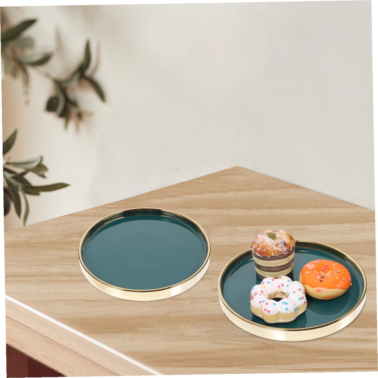 Alzata per Dolci in Ceramica Rotonda da 23cm Coperchio Trasparente, per Servire Dessert e Pie Durante Compleanni e Matrimoni