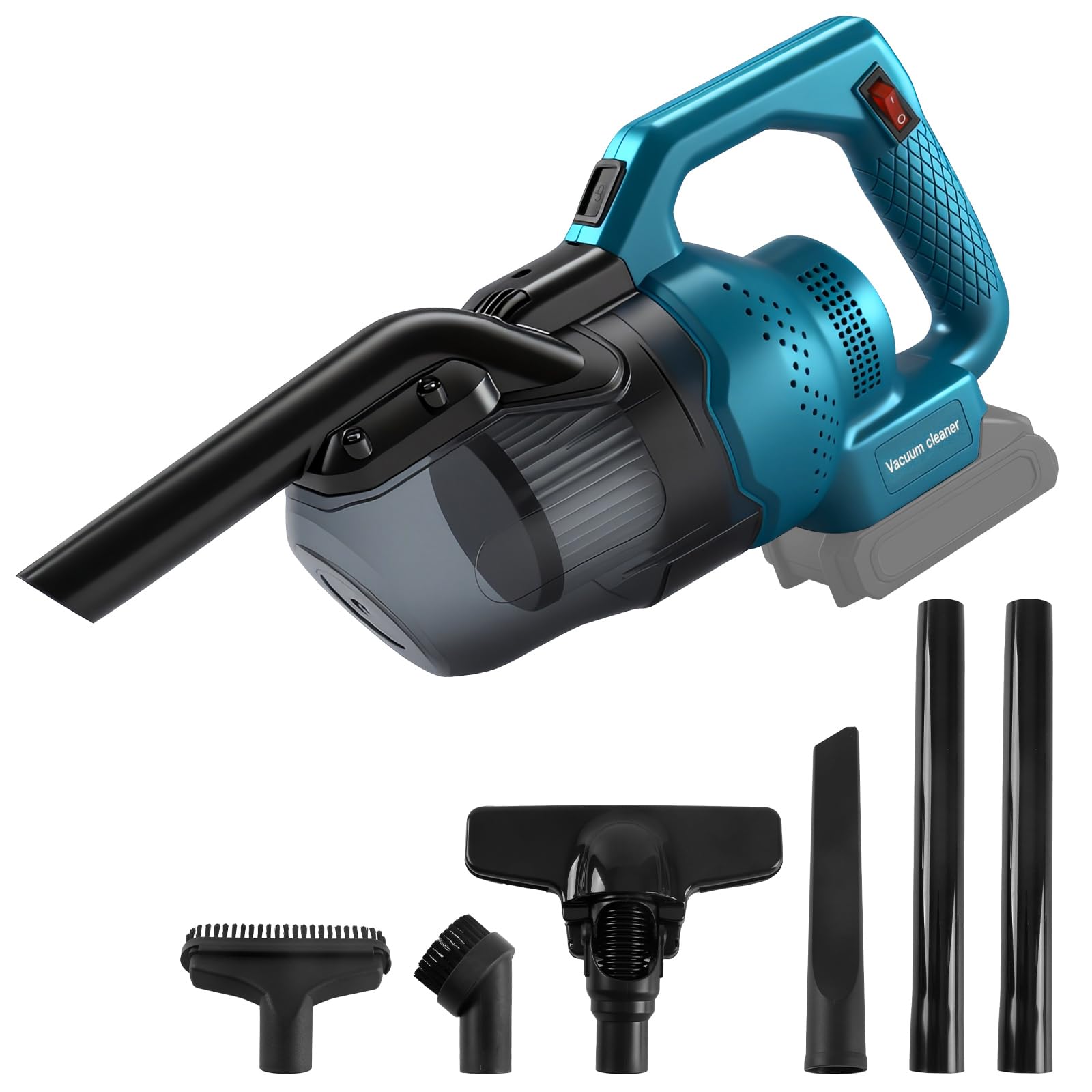 Aspirapolvere manuale a batteria Makita 18 V, aspirapolvere multifunzione 4 in 1, ugello per pavimento, contenitore 0,7 l, per casa e auto, peli di animali