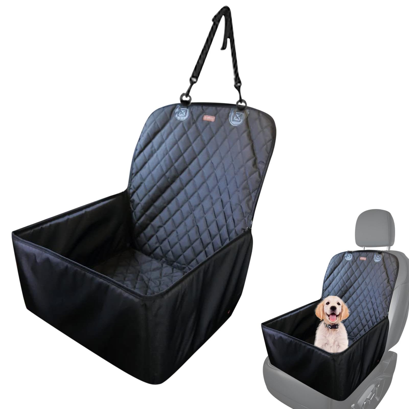 Asiento de coche para perros – Asientos elevados para mascotas – Asiento elevador para perros pequeños, medianos y grandes, cojín de asiento de coche para mascotas, cama transportadora de viaje para