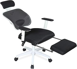 Silla Oficina Ergonómica Respaldo Malla | Soporte Lumbar Ajustable | Apoyabrazos 3D Ajustables | Elasticidad Respaldo Silla Ajustable Y Ángulo Inclinación,Negro