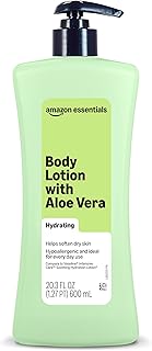Amazon Essentials Hydrating Body Lotion with Aloe Vera, Hypoallergenic Formula for Daily Use, 20.3 Fl Oz
