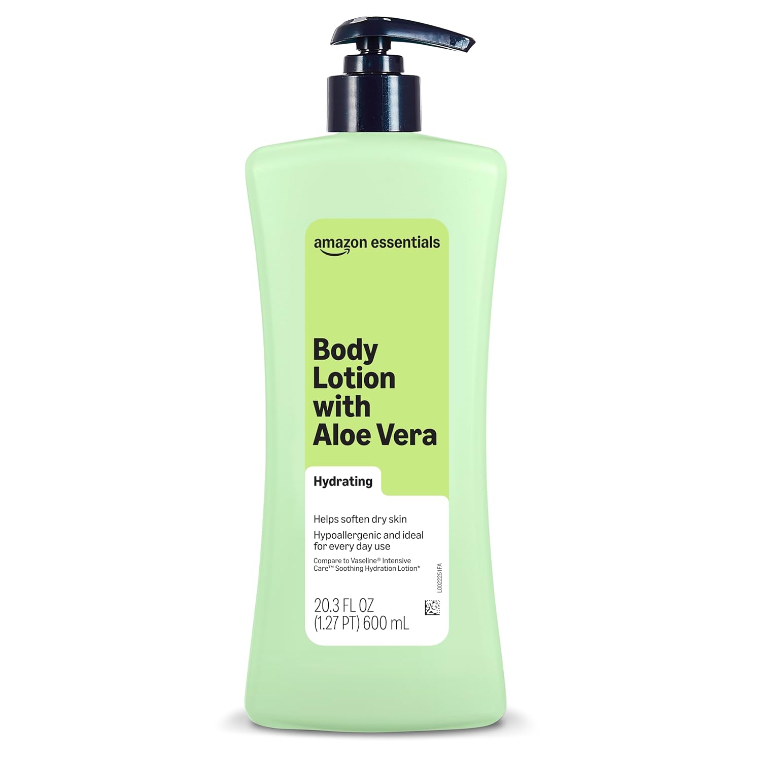 Amazon Essentials Hydrating Body Lotion with Aloe Vera, Hypoallergenic Formula for Daily Use, 20.3 Fl Oz