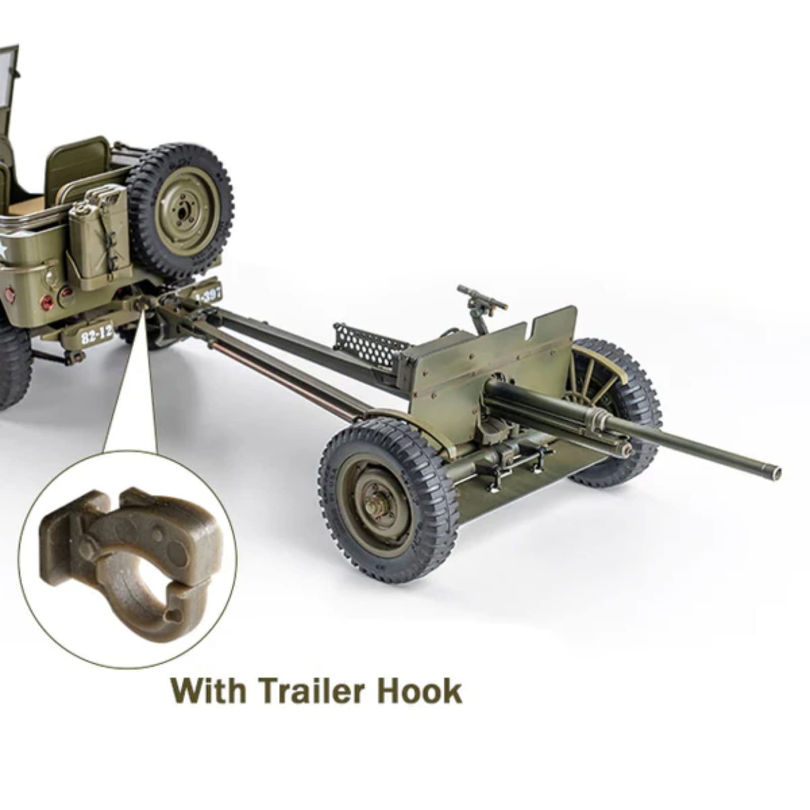 Amazon | Fms Rochobby M3 対戦車砲 1/12 1941MB フック付車両用