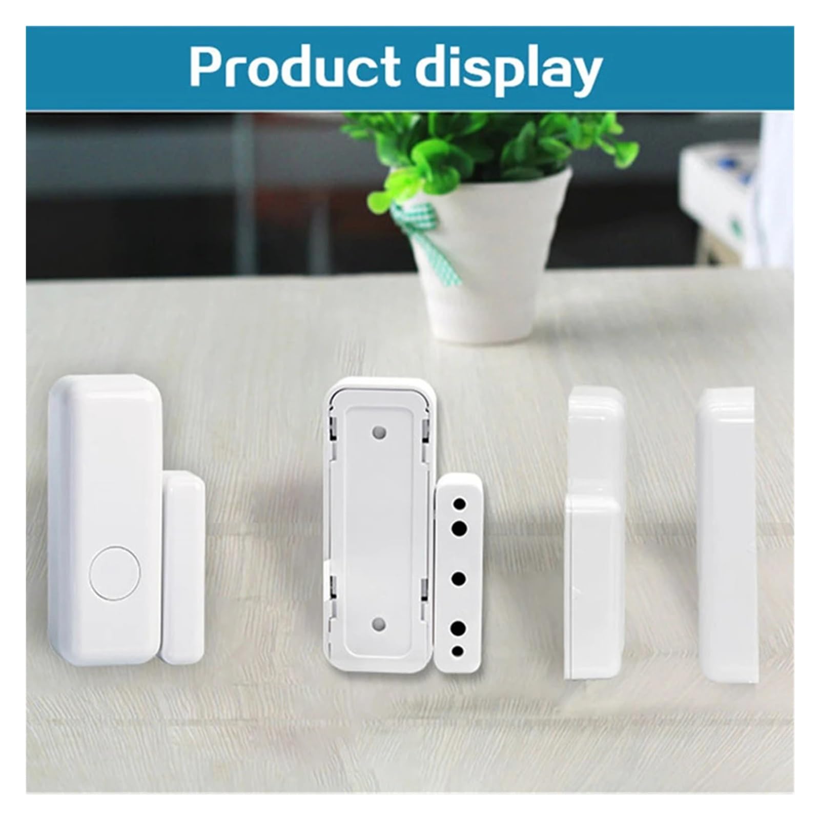 Sensor magnético inalámbrico de puerta y ventana EV1527 modo de codificación for sist-ema de alarma de seguridad for el hogar Kits de alarma antirrobo for el hogar(6 PCS)