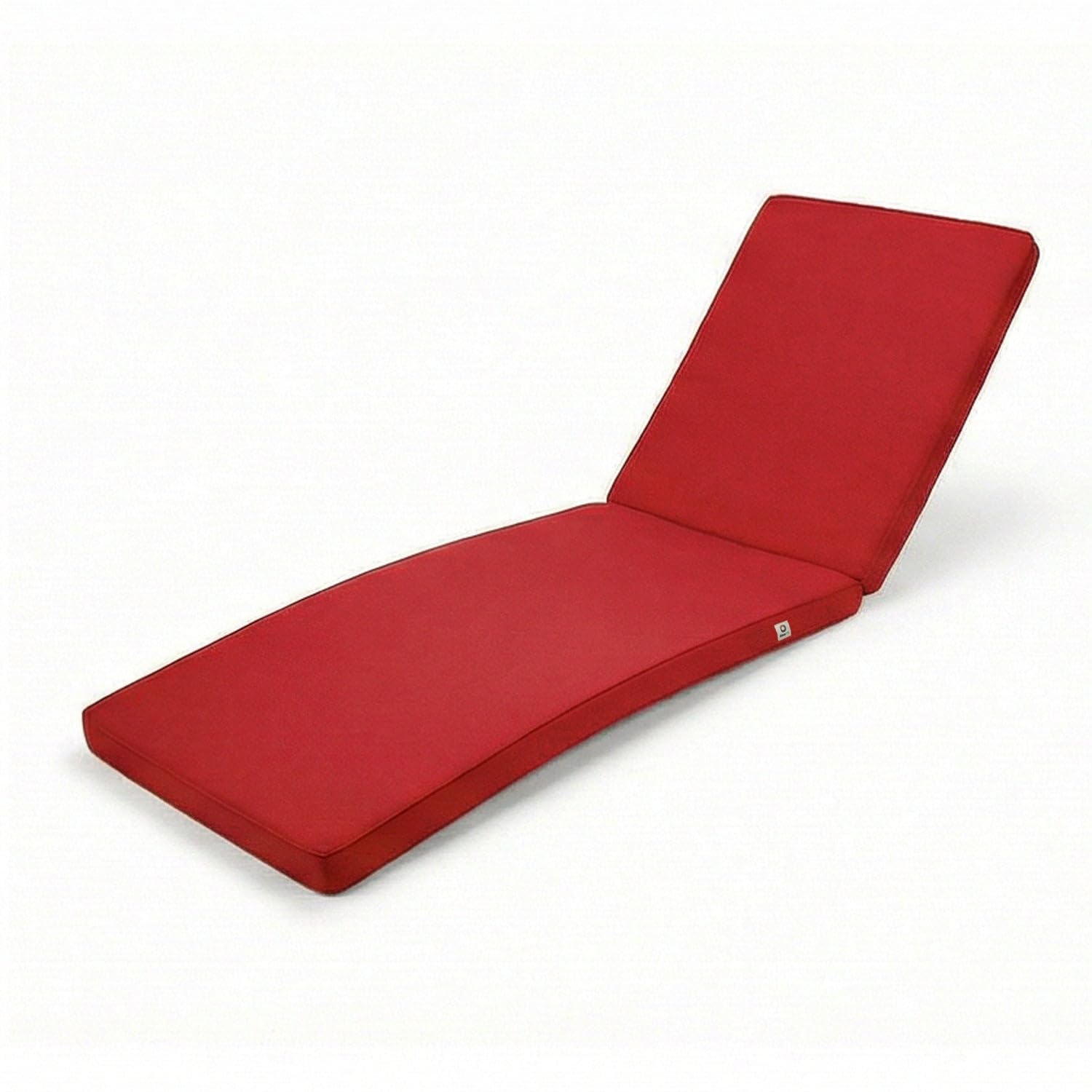 Déco Arts Coussin Bain de Soleil - Coussins Rectangulaires pour Chaise Longue - Coussin Déhoussable avec Traitement imperméable et Poignées de Transport - Certifié OEKO-TEX - 185x60x5 cm, Rouge piment