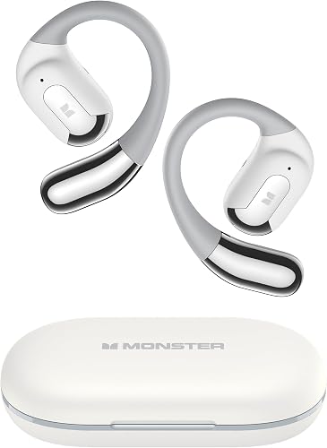 Monster Open Ear AC317 Headphones, Wireless Headphones with HiFi Stereo Sound, Bluetooth 5.4, 24H Playback, ENC Crystal Clear Calls, Type-C Charging, Touch Control, Sweat Resistant Open Ear Earbuds