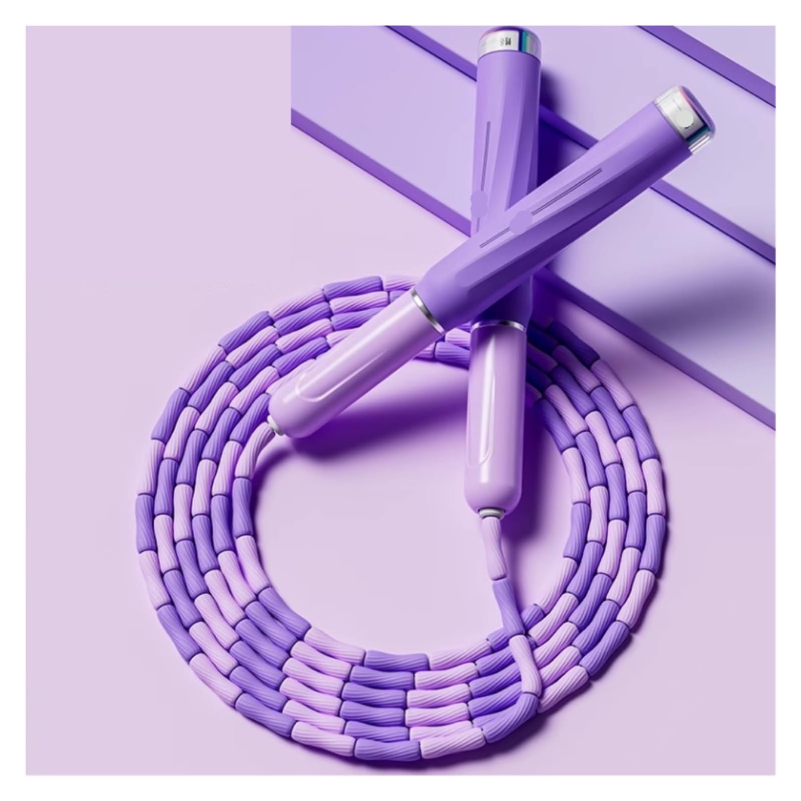 skakanki dla dorosłych, Bambusowy trening fitness Skakanka Ćwiczenia sportowe Sprzęt do aerobiku Fitness(Purple)