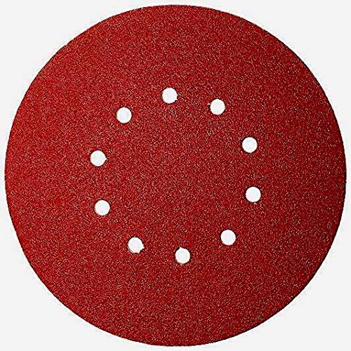 120 discos abrasivos, 10 orificios, diámetro de 225 mm, grano a elegir, para lijadora excéntrica, hojas de lija, papel de lija con velcro, marca: Klebemeister.eu (P80)