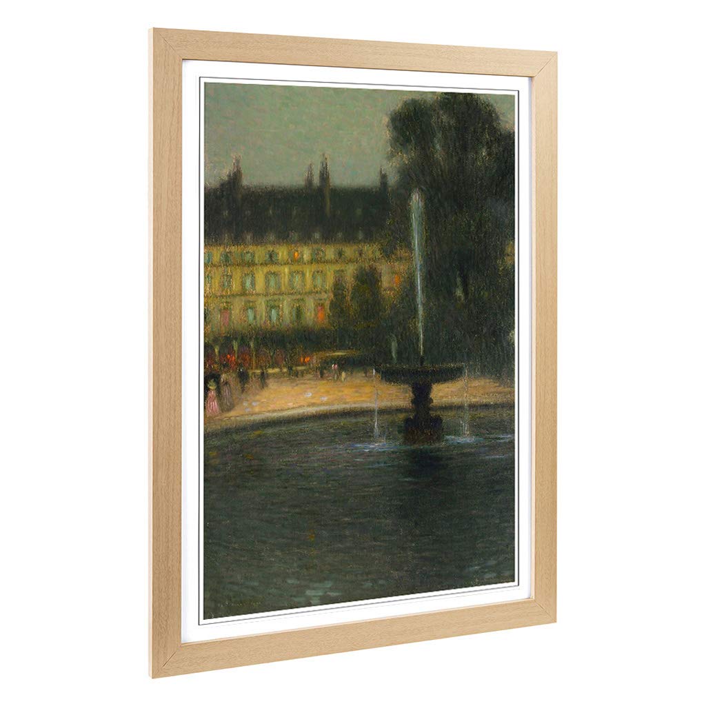 Big Box Art Framed Print of Henri Le Sidaner Tuileries Paris Design | Wall Art Picture | Home Decor for Kitchen, Living Room, Bedroom, Hallway, Oak, A2 / 24.5x18 Inch / 62x45cm
