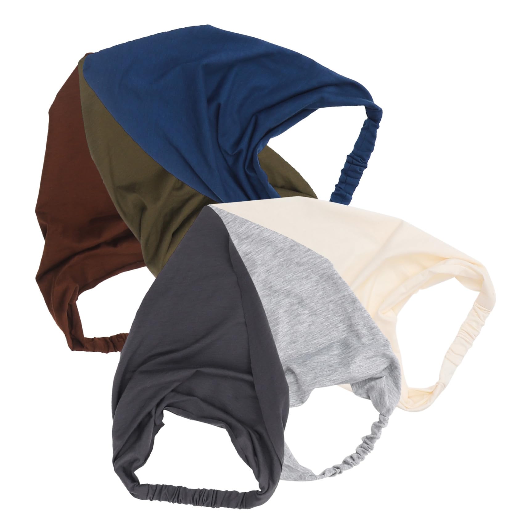 WOONEKY 6 pezzi Fasce Elastiche Larghe per Capelli Donna Bandana Boho Stile Unito Antiscivolo Grigio Grigio Scuro Caffè Blu Verde Accessori Moda Eleganti per Ogni Occasione