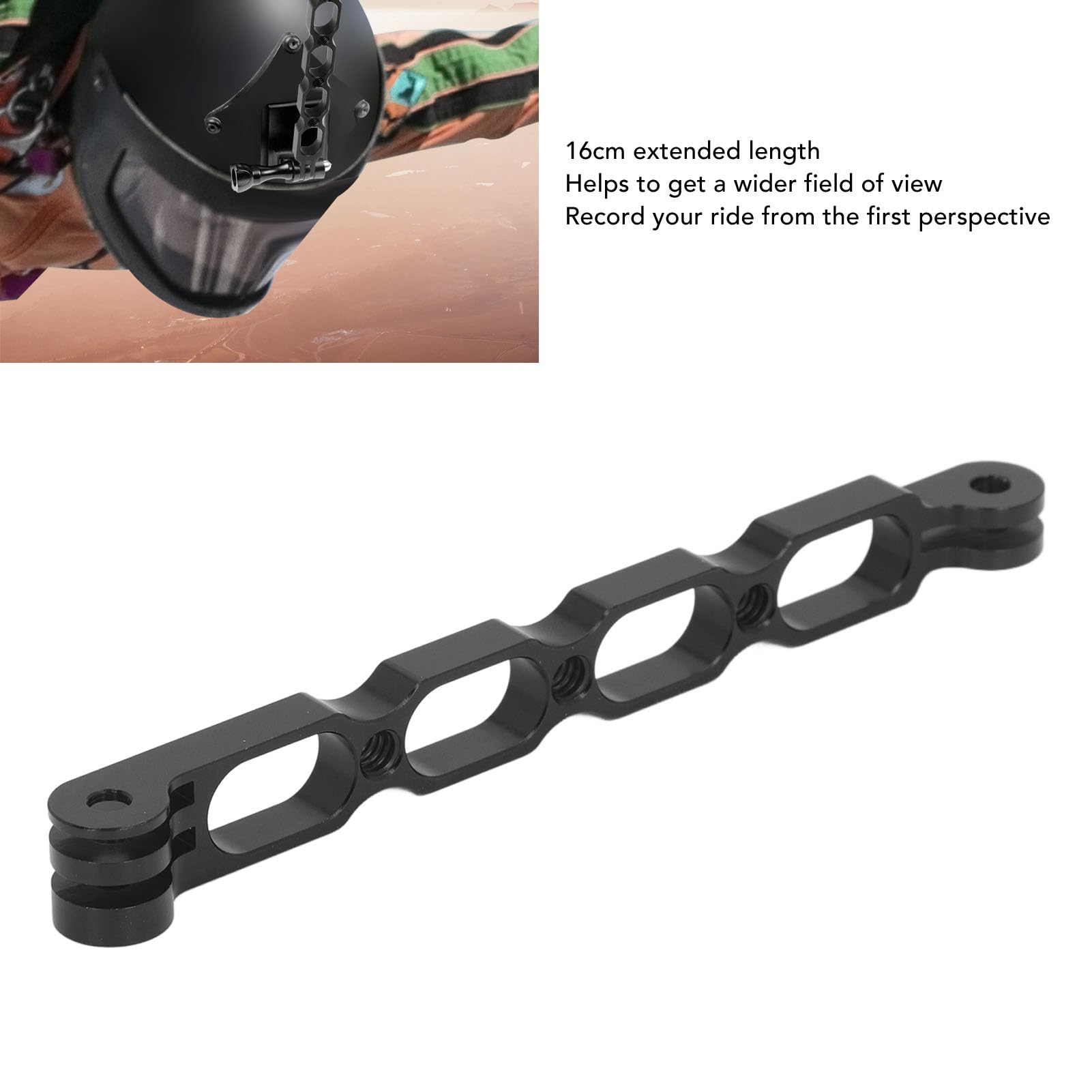 Plyisty Braccio di Estensione in Lega di Alluminio da 10 Cm per Insta 360 X3, One RS, GO2, One X2, R, X, Supporto per Braccio di Estensione per