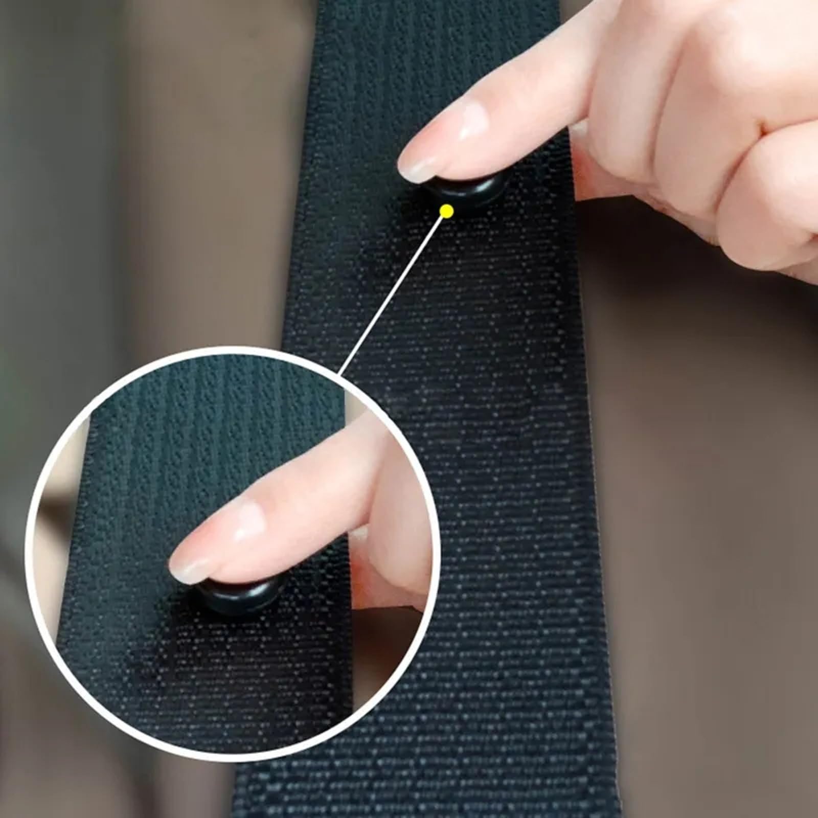 Bottoni Cintura di Sicurezza Auto, Clip Ferma Cintura, Plastica Pulsante Arresto Fibbia Tappo, Con 1 Awl Manico Legno (15 Paia)