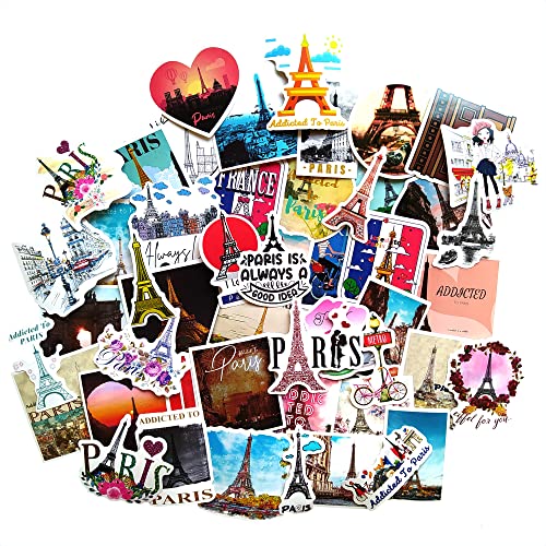 Autocollants Paris stickers gommettes autocollantes stickers voyage Tour Eiffel autocollant vintage autocollant ordinateur scrapbooking voyage scrapbooking souvenirs de...
