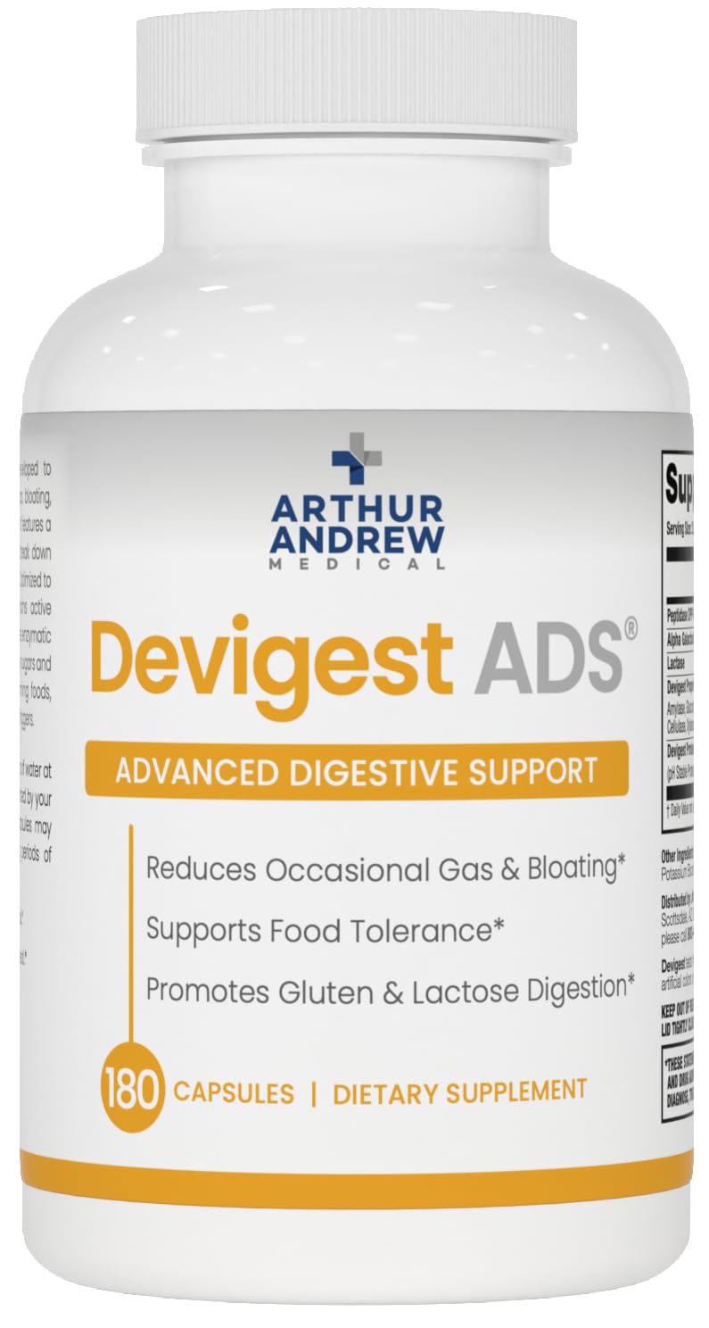 Arthur Andrew Medical - Devigest - Advanced Digestive Support - Full Spectrum Digestive Enzyme Blend - 180 caps