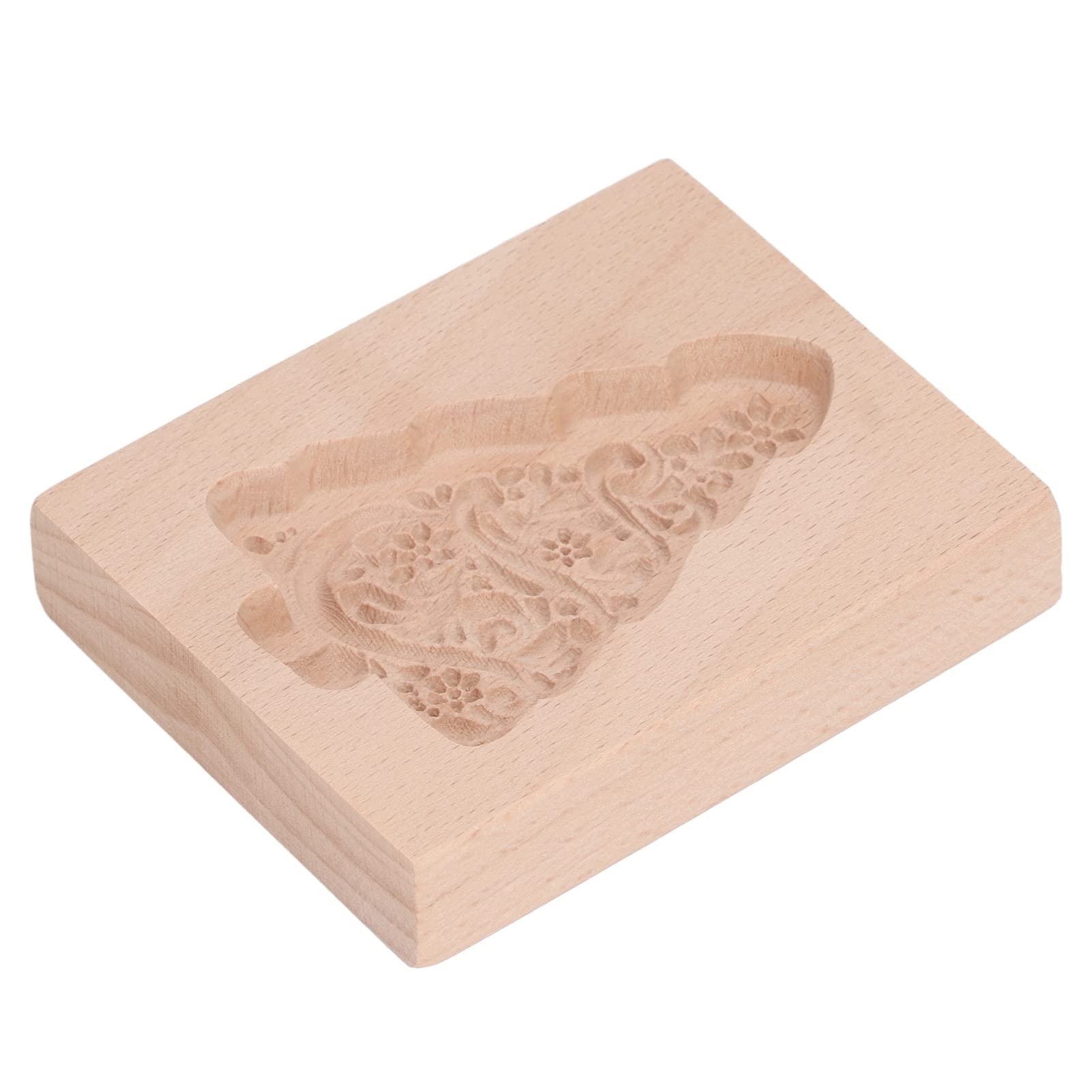 Keksausstecher, Keksformen aus Holz, Keks, Lebkuchenkeksform, geschnitzter Ausstecher, Lebkuchenkeks-Pressstempel, Weihnachtsbaumform